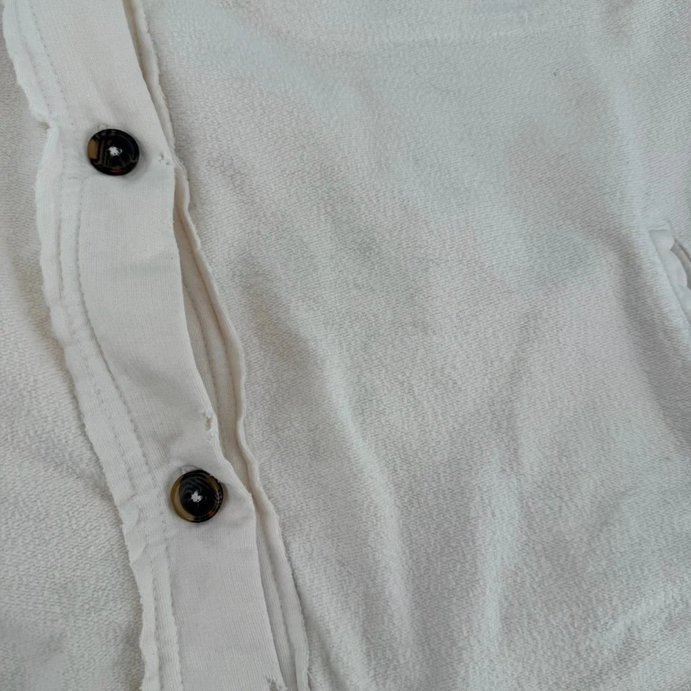 Free People Oversized Cream Button-Up Jacket - Picture 5 of 6